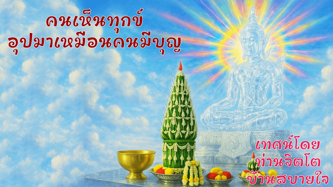 เทศน์ คนเห็นทุกข์อุปมาเหมือนคนมีบุญ  - ท่านจิตโต บ้านสบายใจ
