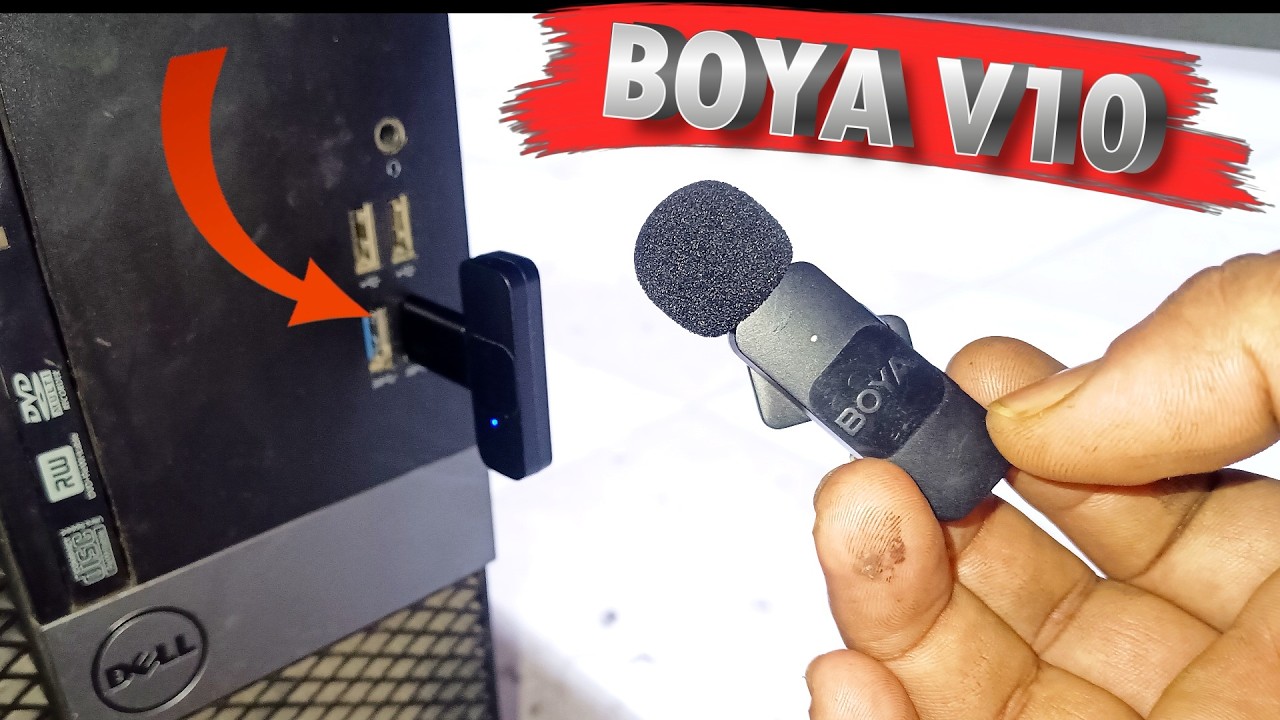 Wireless Mic Use Disktop PC Boya V10 #mic