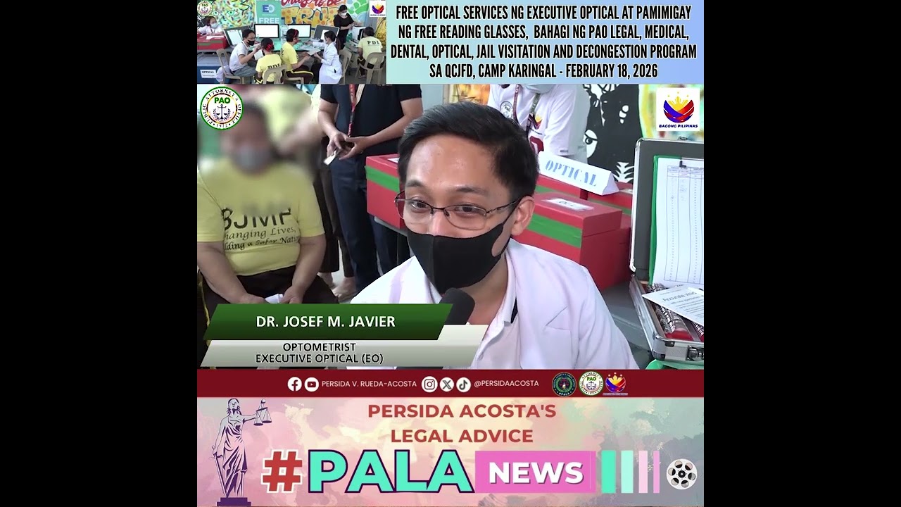 FREE OPTICAL SERVICES NG EXECUTIVE OPTICAL AT PAMIMIGAY NG FREE READING GLASSES SA QCJFD