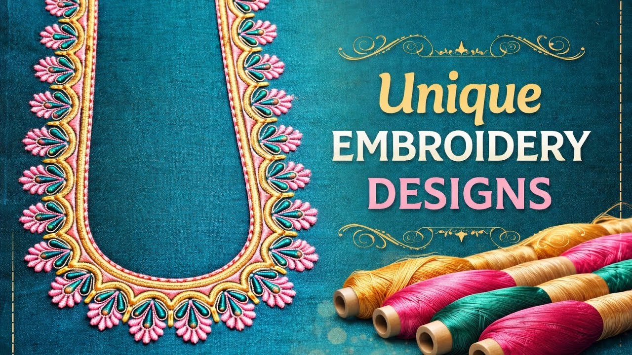 Embroidery For Beginners#ಎಂಬ್ರಾಯಿಡರಿ ಕಲಿಯುವುದು ತುಂಬಾ ಸುಲಭ ಈ ವಿಡಿಯೋ ನೋಡಿ @ Uniqueembroiderydesigns 