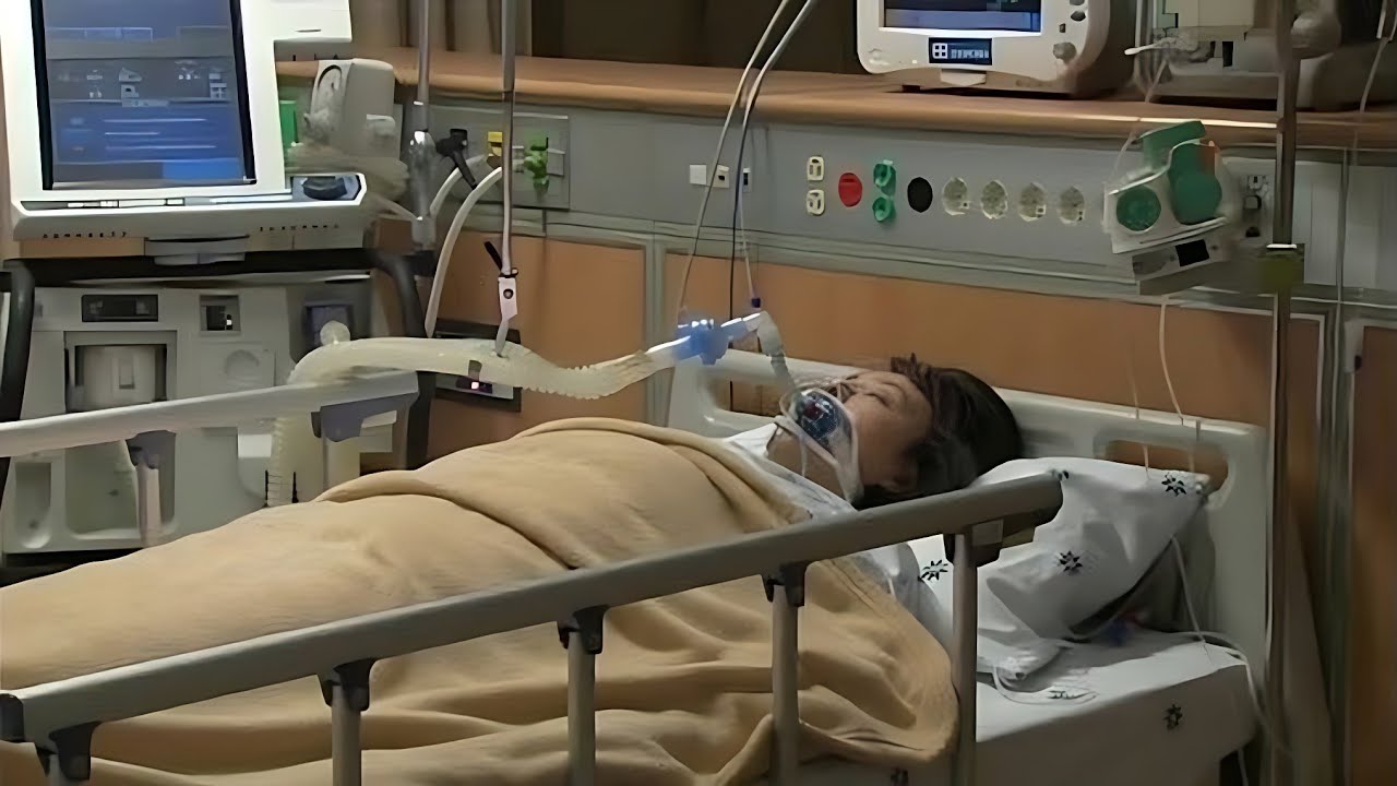 Beautiful Woman in Coma in ICU using Ventilator 