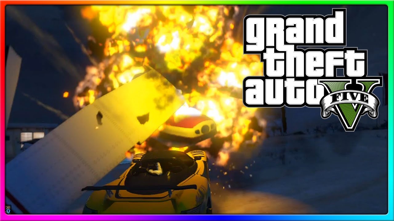 GTA 5 Online - Bulldozer Gliding Glitch, Bike Launch Glitch, and GRAVE DIGGER (GTA Online Glitches)
