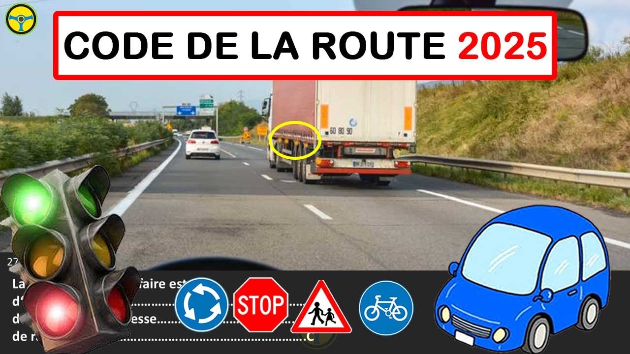 Nouveau examen code de la route 2025 - 40 Questions permis de conduire Série 38