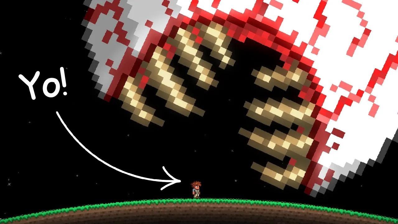 ¿Puedes vencer Terraria con enemigos 100 veces más grandes?