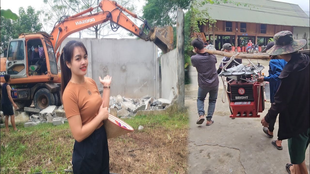 Rapidly relocate belongings, dismantle the house currently in use, prepare to build a new house.