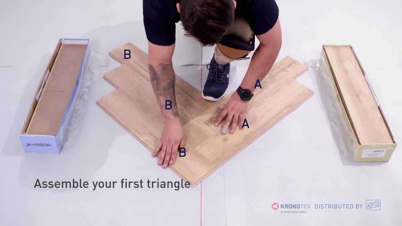 Inštalácia podláh Kronotex do vzoru Herringbone