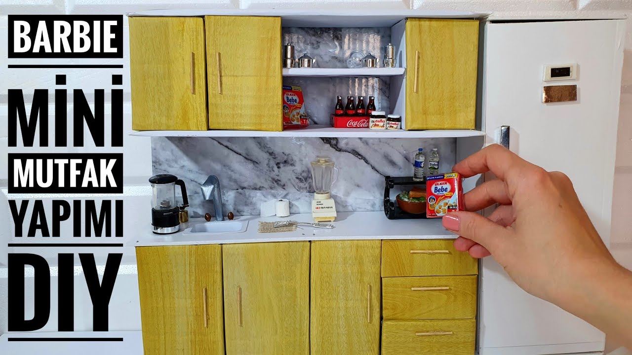 Barbie Mutfak Yapımı | DIY | Mini Mutfak Yapımı
