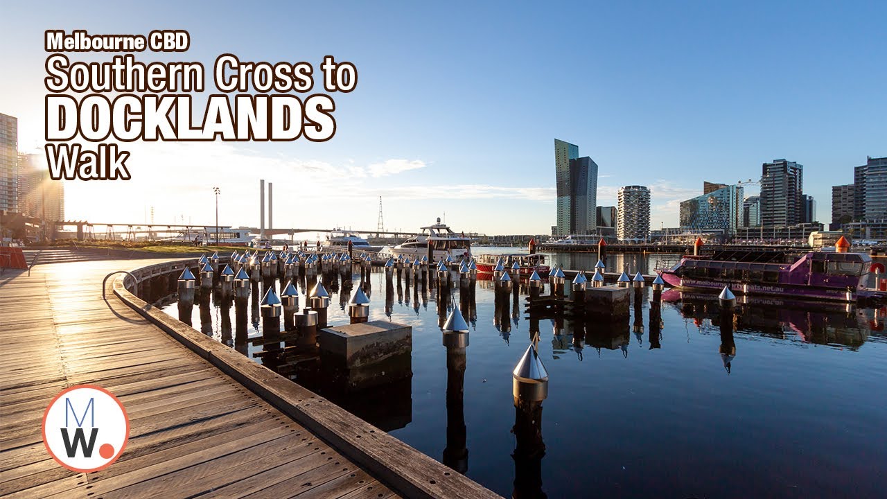 Melbourne CBD: Southern Cross into Docklands Walk🚶&zwj;♀️🚆【4k】