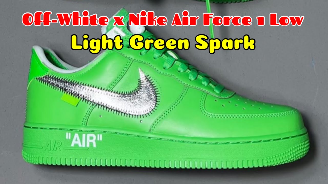 Off-White x Nike Air Force 1 Low Light Green Spark