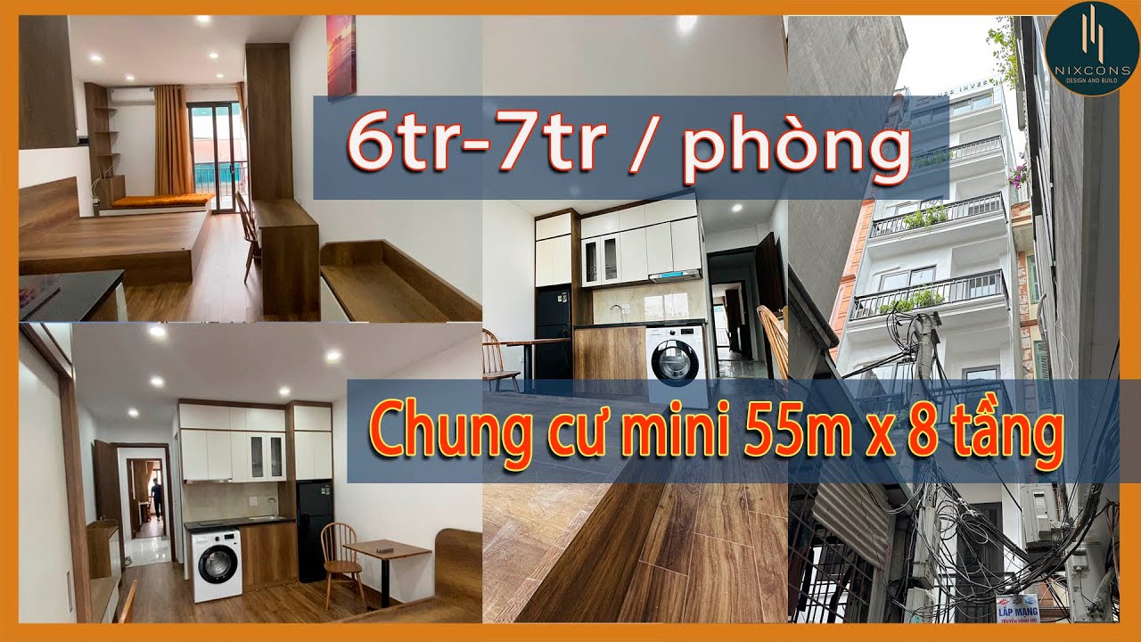 Thăm quan thực tế Ccmn 8 tầng, phòng 20 m2 cho thuê 6-7,5tr/tháng tại Hà Nội