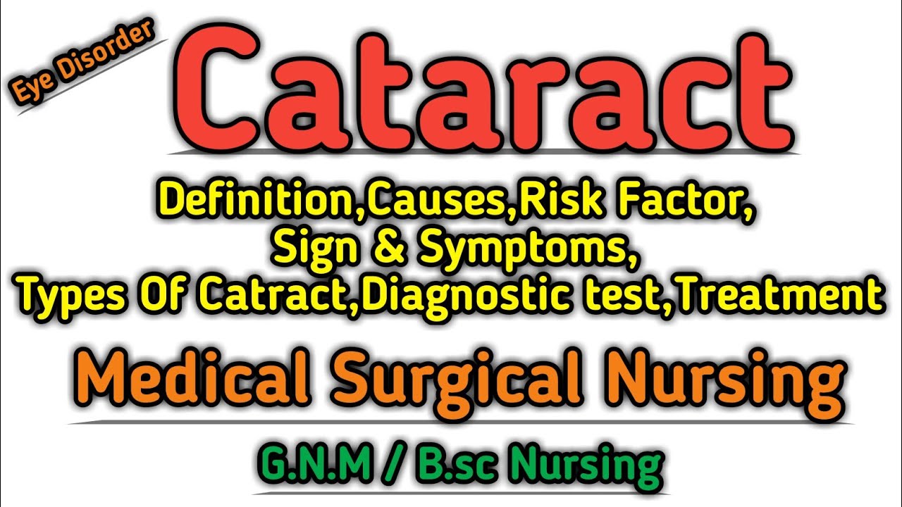 Cataract Lecture || Cataract Eye Disorder Lecture || Medical Surgical Nursing || Nursing Notes