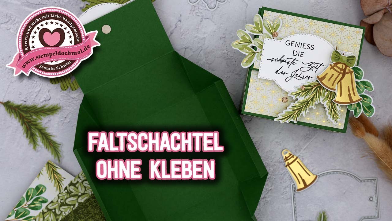 Faltschachtel ohne Kleben | Verpackung auf Vorrat basteln