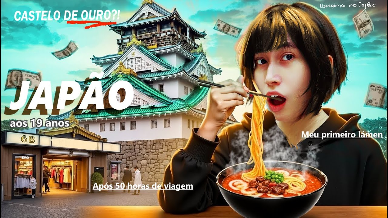 PRIMEIRO DIA NO JAP&Atilde;O: Comendo o Melhor Ramen e Explorando o Castelo de Ouro!