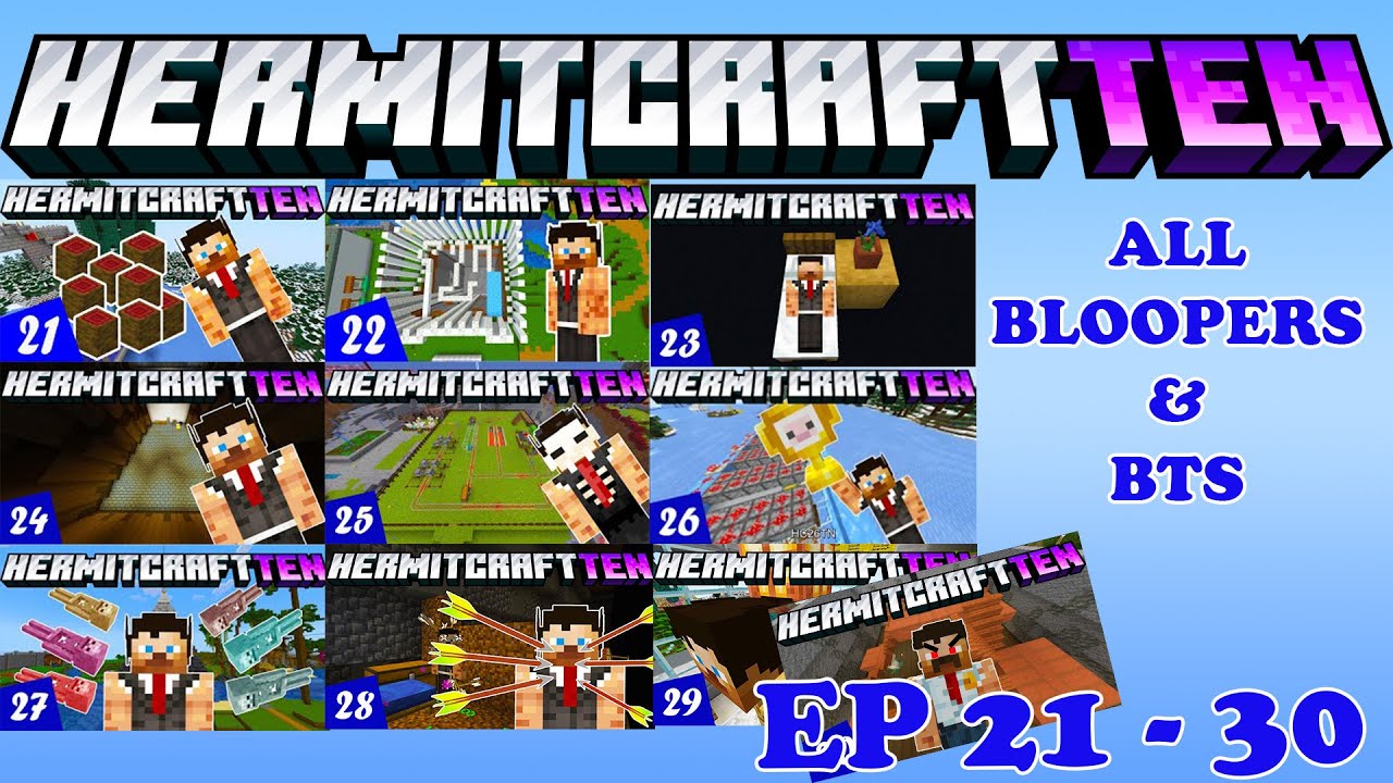 HERMITCRAFT BLOOPERS & BTS - Эпизоды 21-30