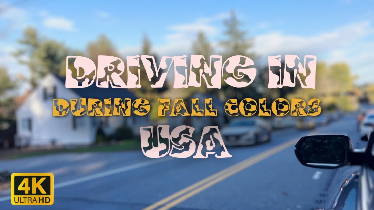 #Driving ASMR in #NewEngland Fall Colors for #Relaxation | USA 4K