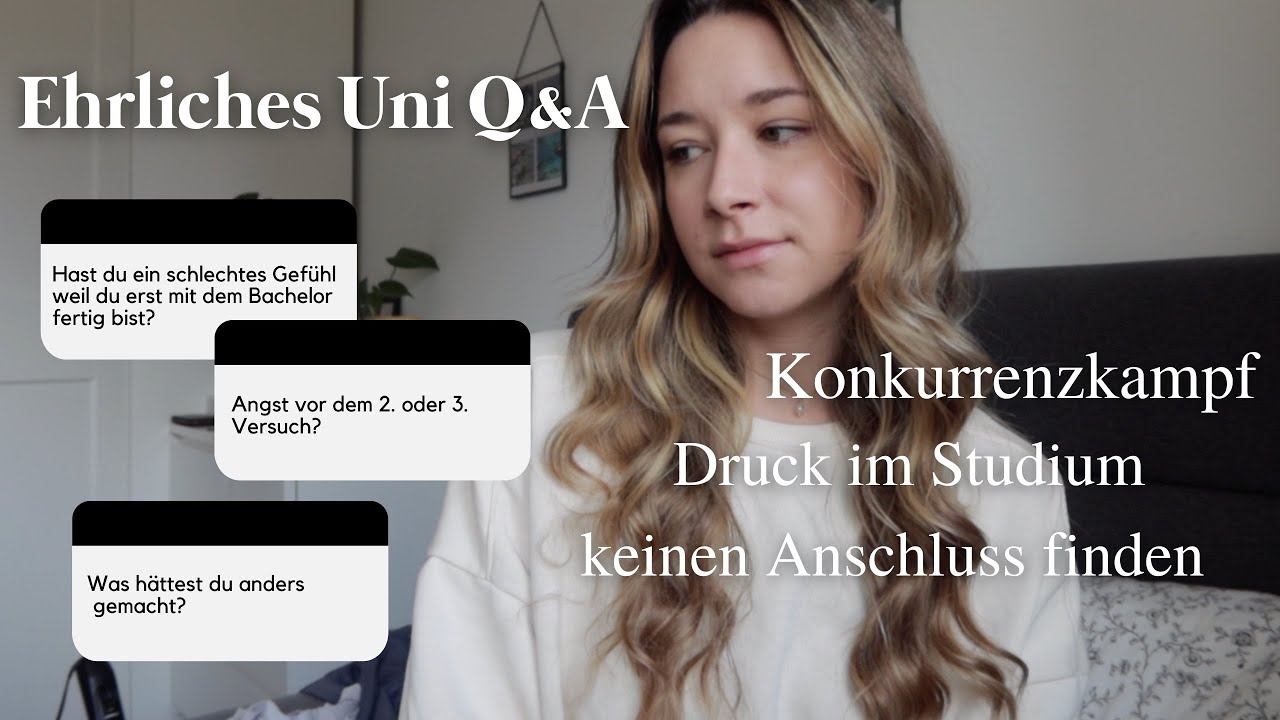 EHRLICHES UNI Q&A im 6. SEMESTER // durchgefallene Prüfungen, Konkurrenzdruck, Versagensangst
