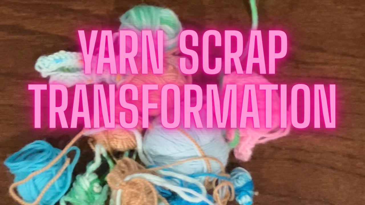 TRANSFORMING a Pile of Yarn Scraps with the MAGIC of Knitting 🧶✨