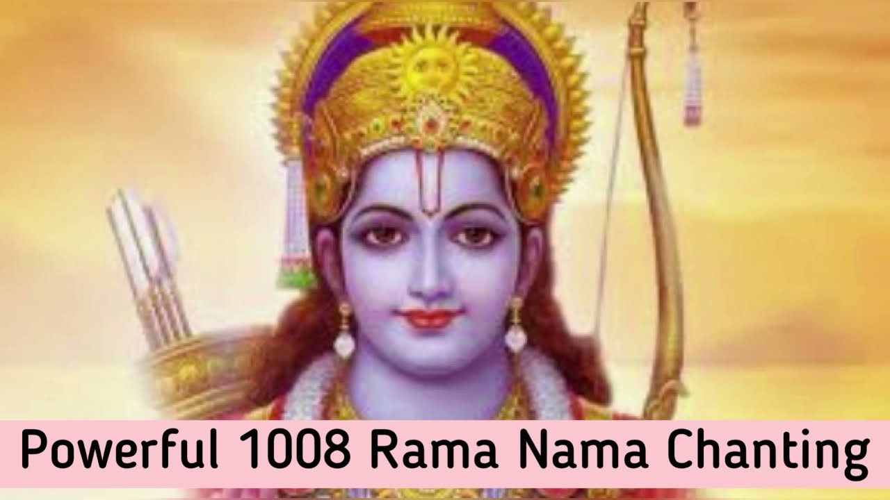 Very Powerful Rama Nama Mantra 1008 times chanting  (Name of Rama) in 15 minutes | English