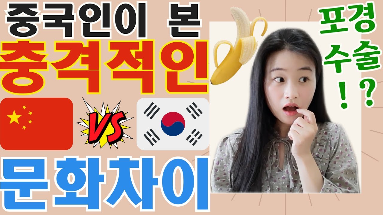 중국인이 본 한중문화차이 #한국과중국문화차이 #중국어회화 #중국어공부