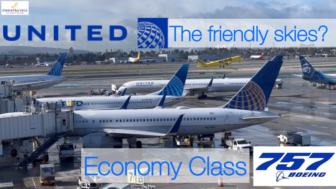 UNITED AIRLINES BOEING 757-200 Economy Class - OLD AIRCRAFT BUT FRIENDLY SKIES