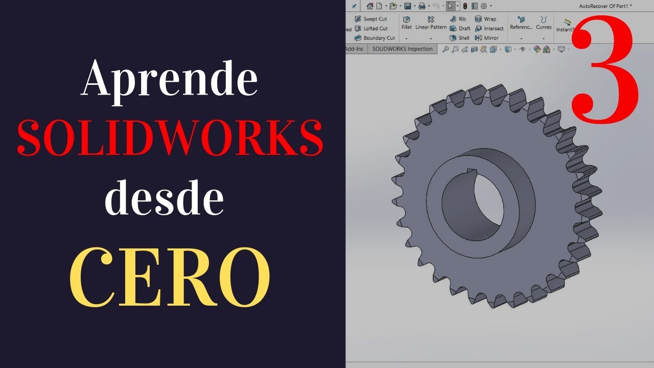 Diseño de un engrane parametrizado. Solidworks (fácil)