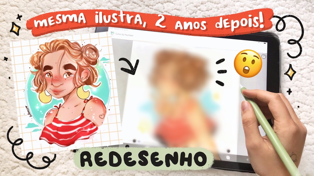 🌙♥️ redesenhando a mesma ilustra 2 anos depois! Ibis Paint X // meu estilo mudou MUITO! 😲✨