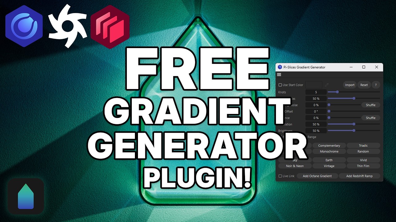 FREE Gradient Generator Plugin for Cinema 4D + Octane & Redshift!