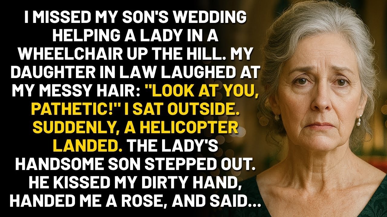 Uninvited for her son's wedding to HELP a woman in a wheelchair — But When The lady's son arrived