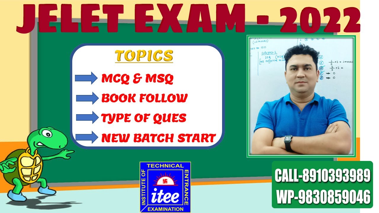 #jelet2022 JELET EXAM - 2022 || Institute of Technical Entrance Examination