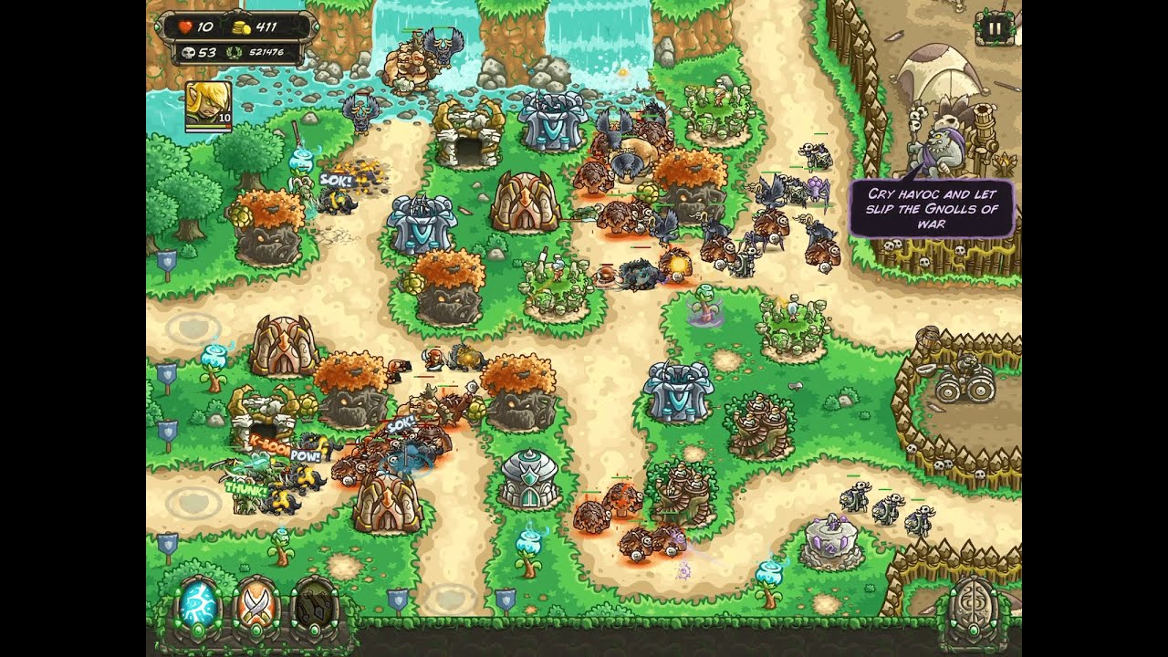 Kingdom Rush Endless High Score 904K, Origins, Valor's Rest, free hero, no items, iPad version