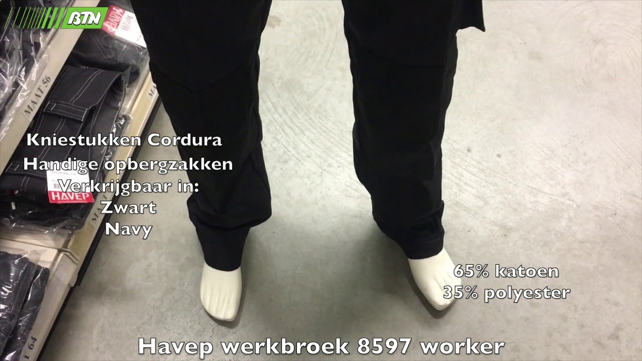 Havep werkbroek 8597 worker | zwart - BTN de Haas
