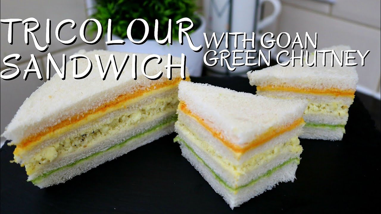 TRICOLOUR SANDWICH WITH GOAN GREEN CHUTNEY | PARTY SNACK | TIFFIN SNACK @simplydelicious5565