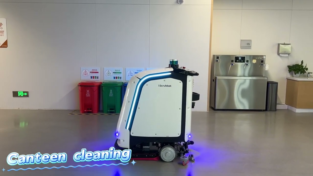 Witness the power of the iTR Commercial Scrubber M2 Pro in action in school! #floorcleaningrobot