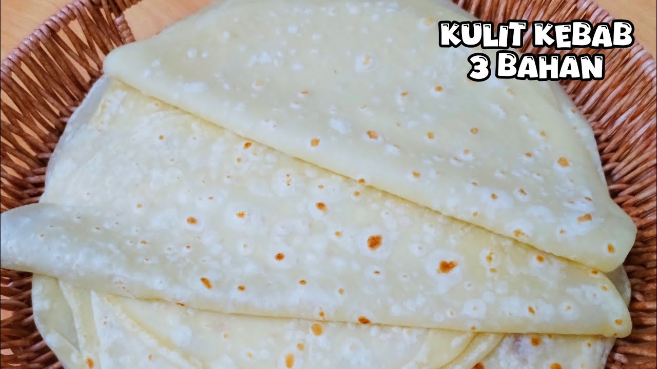 Cuma 3 Bahan Kulit Kebab/ Shawerma! Tipis2 Anti Sobek, Anti Gagal‼️