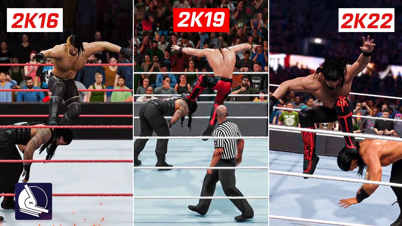 WWE 2K22 VS WWE 2K19 VS WWE 2K16 (epic comparison)