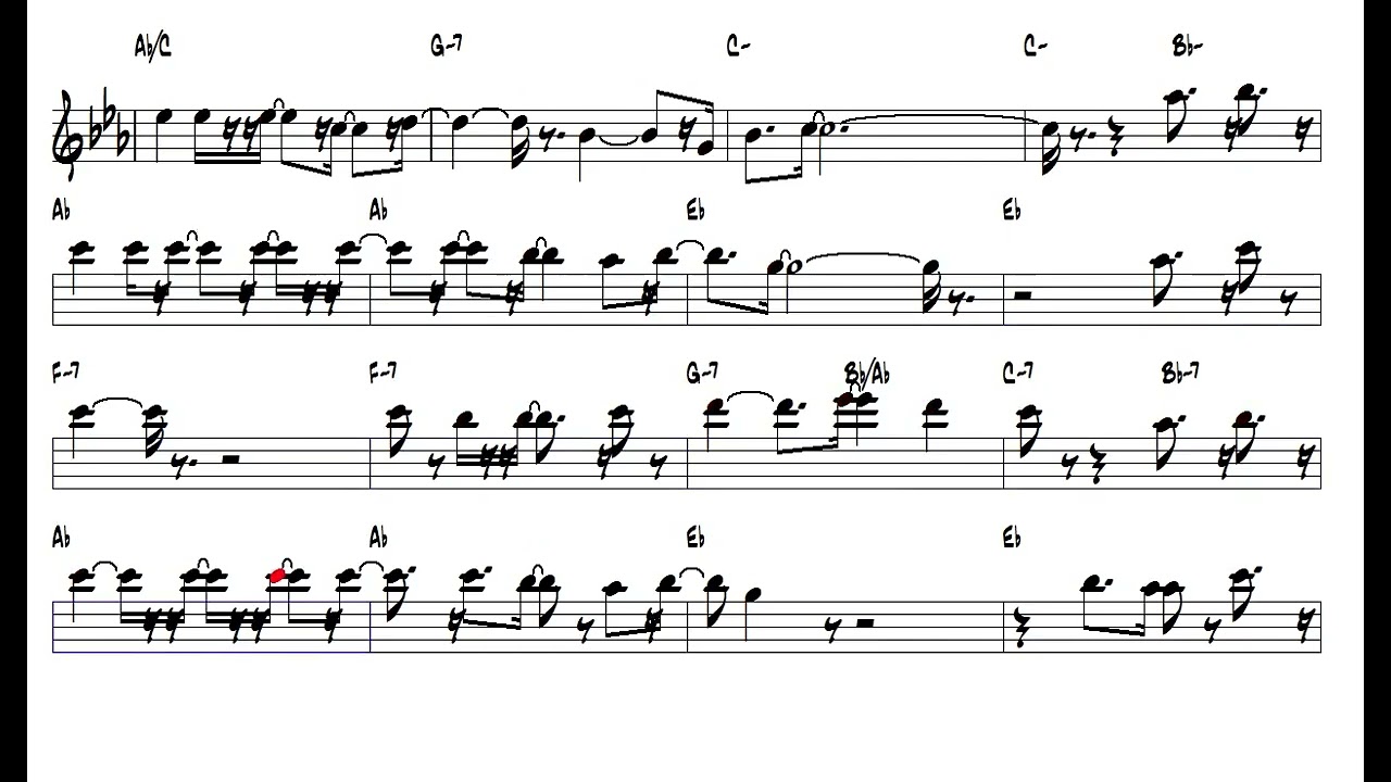 Part Time Lover Stevie Wonder Tenor Sax