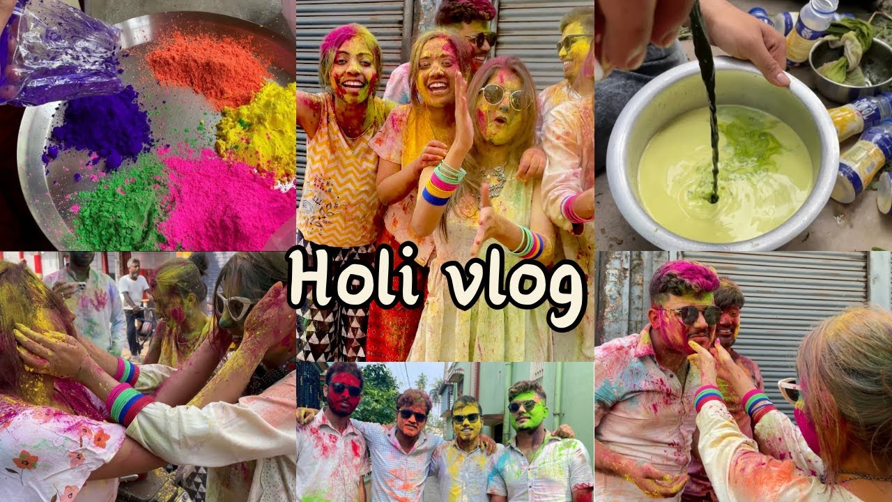 Holi vlog🎨 bhang kheye ki holo? Holi celebration with friends
