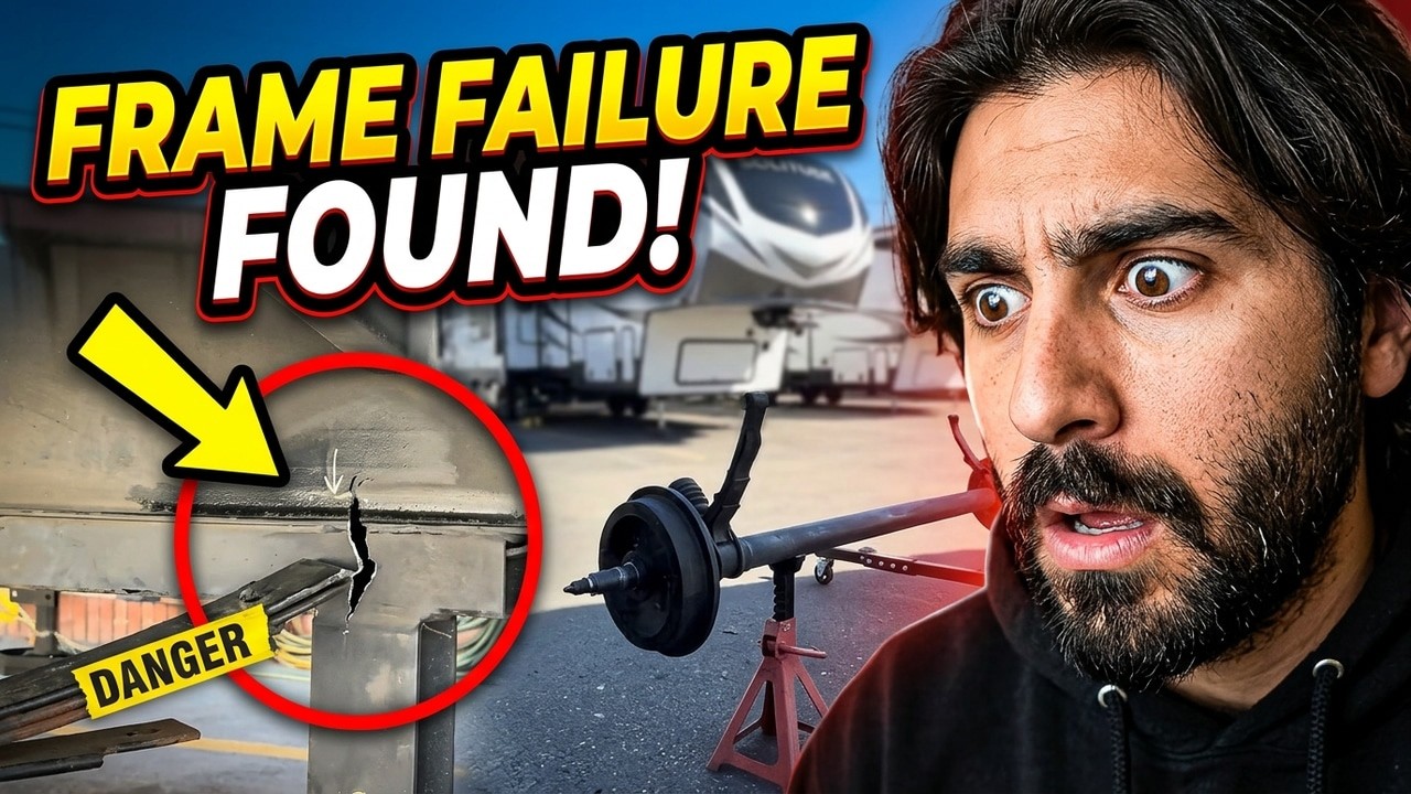 Ремонт серьезных повреждений рамы автодома Grand Design.