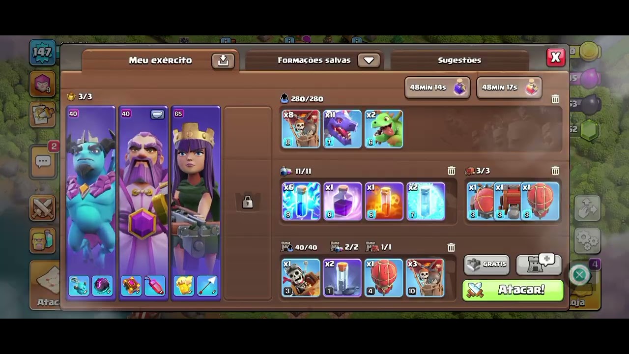 Jogando Clash of clans com a estratégia do canal @JhonClash 