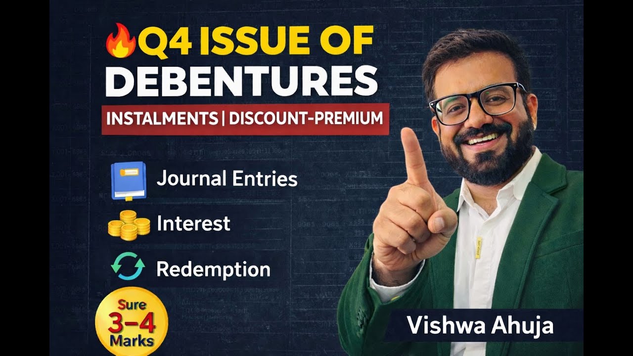 Class XII Boards🔥Q4 Debentures | Instalments | Discount - Premium | Issue, Interest & Redemption