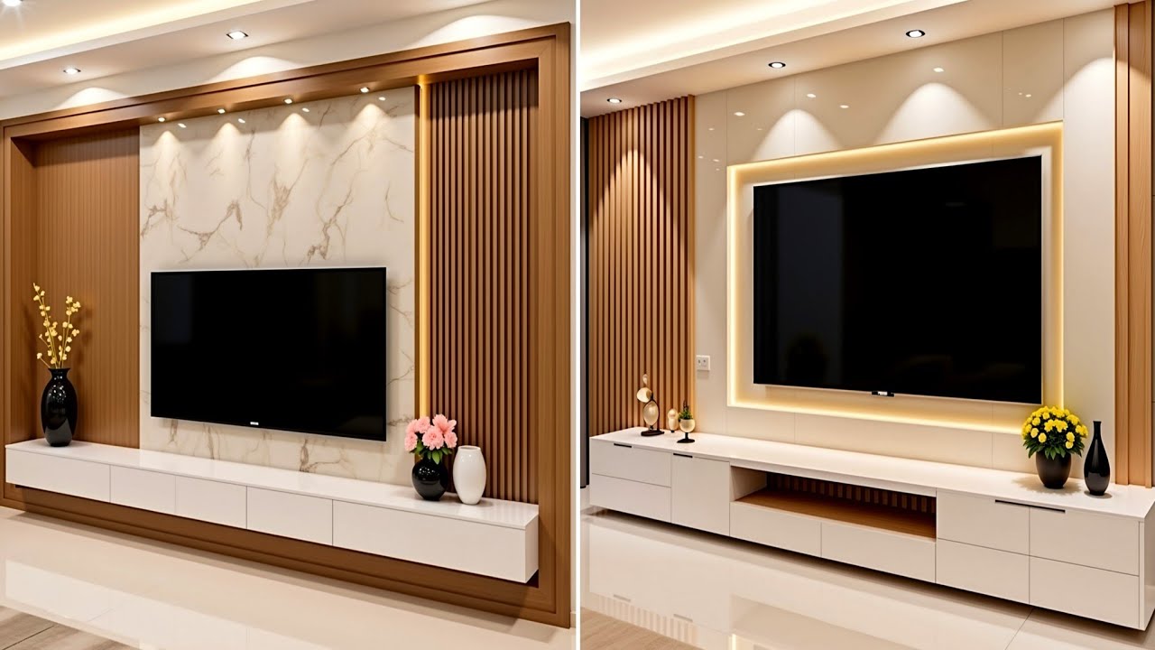 100 Stylish TV Unit Designs For Modern Living Rooms 2025 | TV Wall Decoration Ideas & Wall Cladding