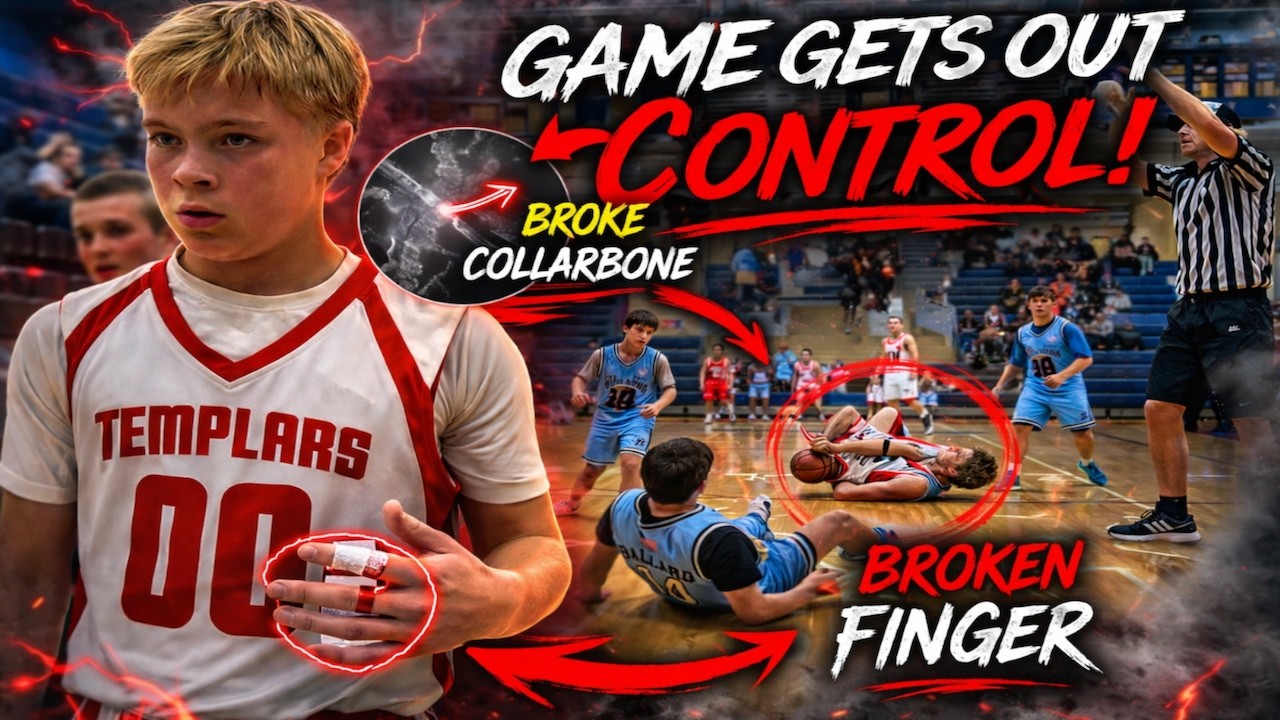 BROKEN COLLARBONE FINGER AND NOSE AT FINAL BASKETBALL GAMES OF THE SEASON! 🏀😱