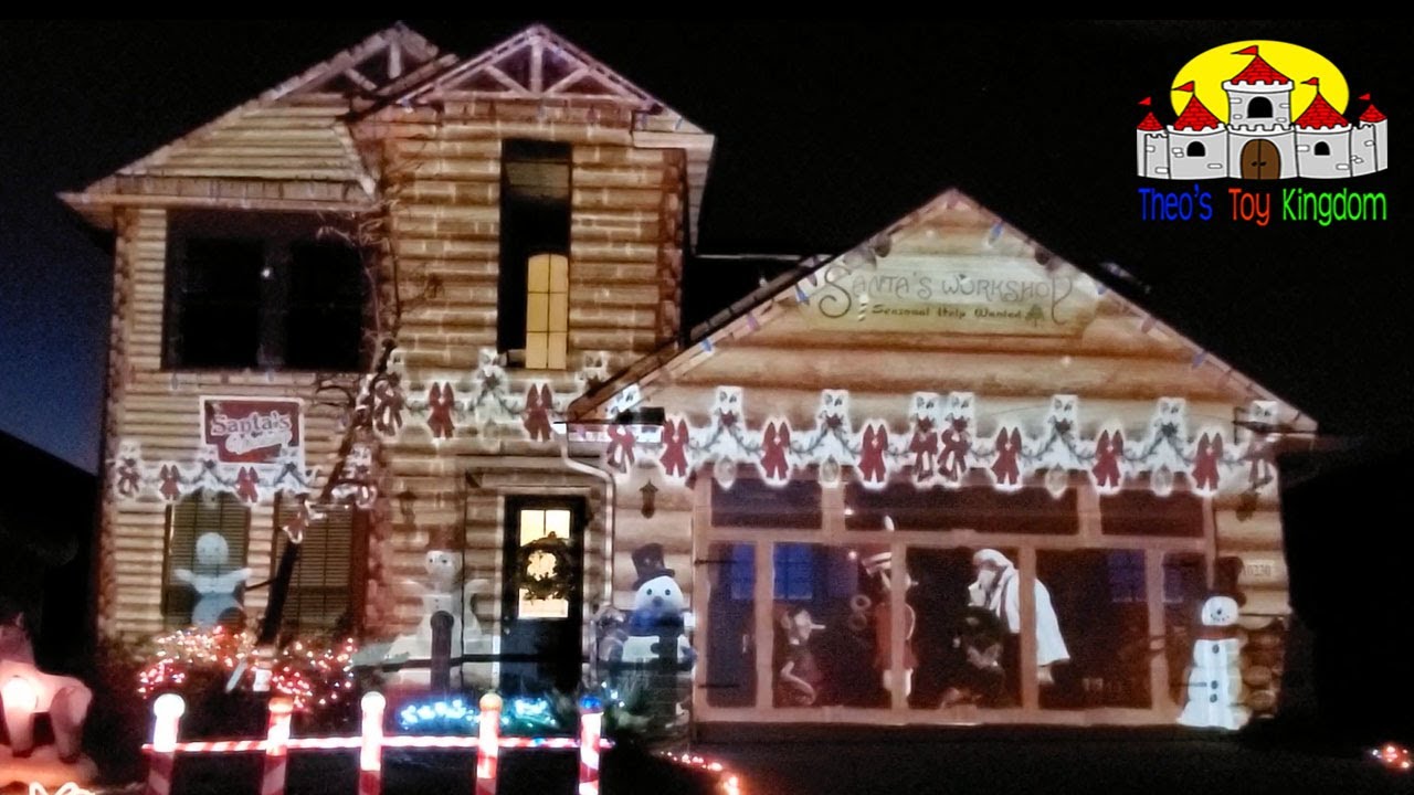 Santa's Workshop: Christmas House Projection 2020 with Frosty The Snowman