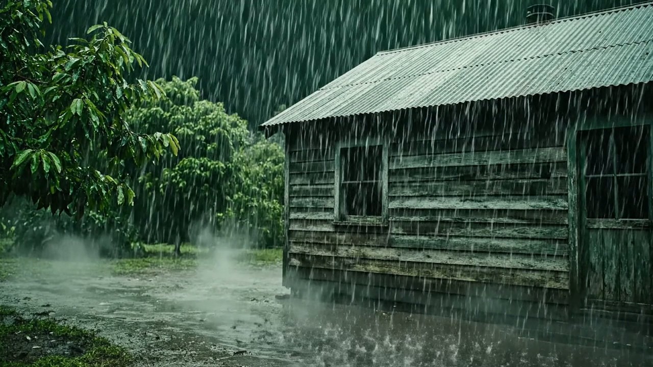 Sofortiger Tiefschlaf in 3 Min: Riesiger Regensturm & mächtiger Donner | Regen Gewitter White Noise