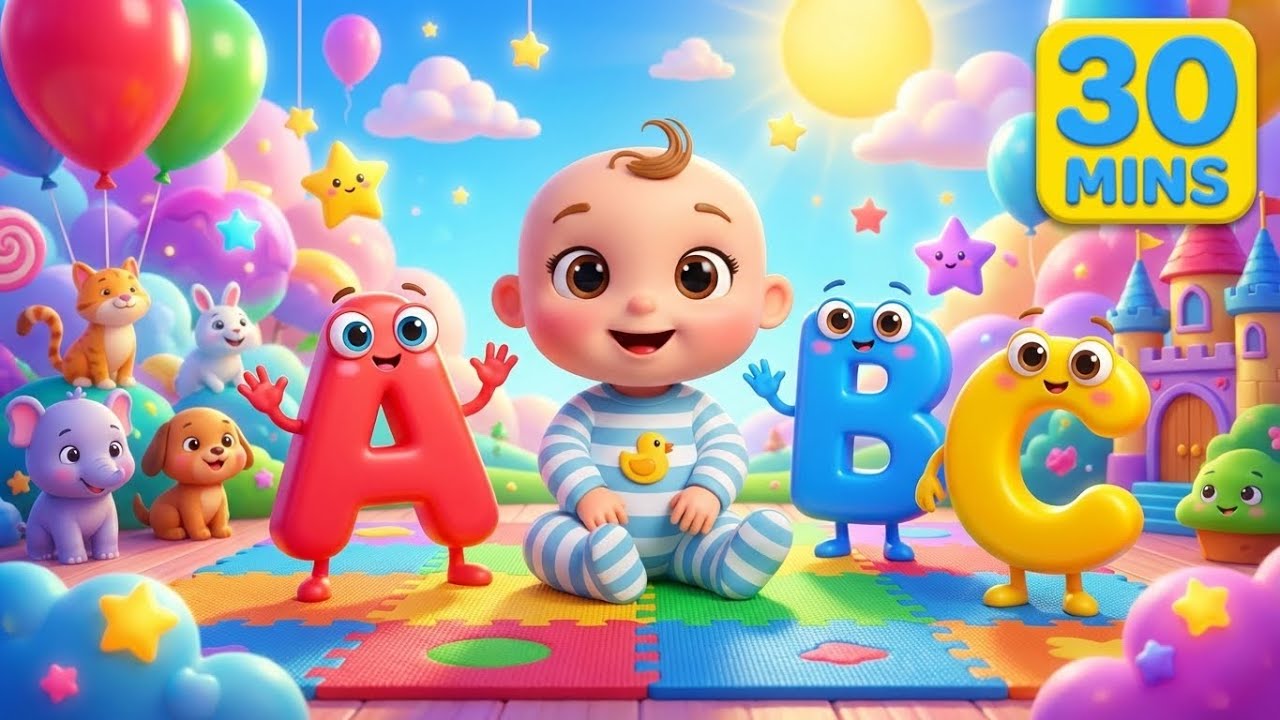 ABC Song Collection for Kids | 30 Minutes ABC Learning | Disney Pixar Style Alphabet Songs
