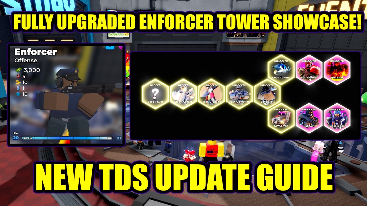 Полный обзор башни Enforcer в новом обновлении TDS!
