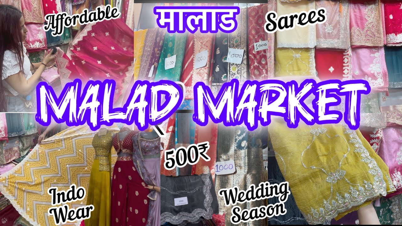 Malad Market MALAD | SAREE COLLECTION | INDO WESTERN | WEDDING SEASON #mumbai #saree #wedding #yt