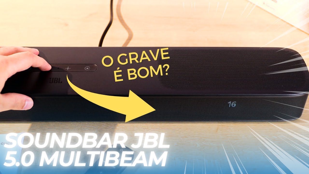 Soundbar JBL Multibeam 5.0 - Review Completo - Sem Subwoofer Mas Com Graves, Vale a Pena?