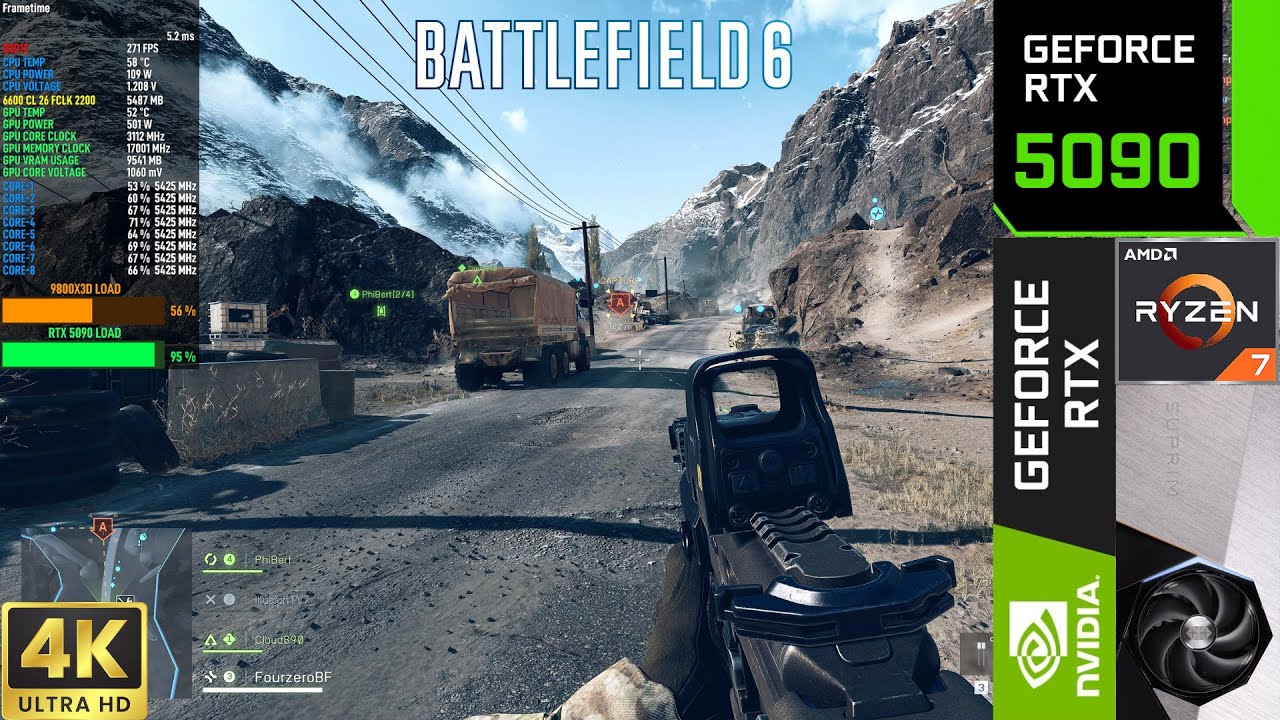 BATTLEFIELD 6 Open Beta - RTX 5090 | 4K Low Settings