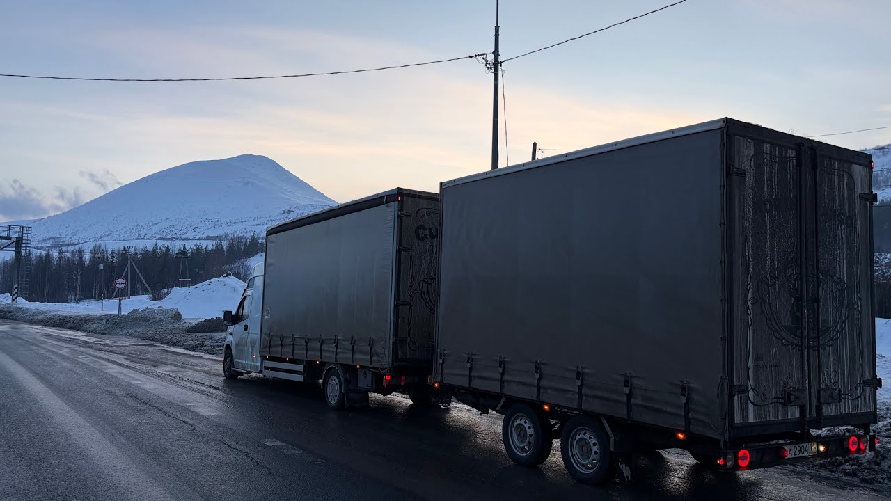 Мурманск-Москва-Ухта, сломал ось на прицепе🤦&zwj;♂️🚛